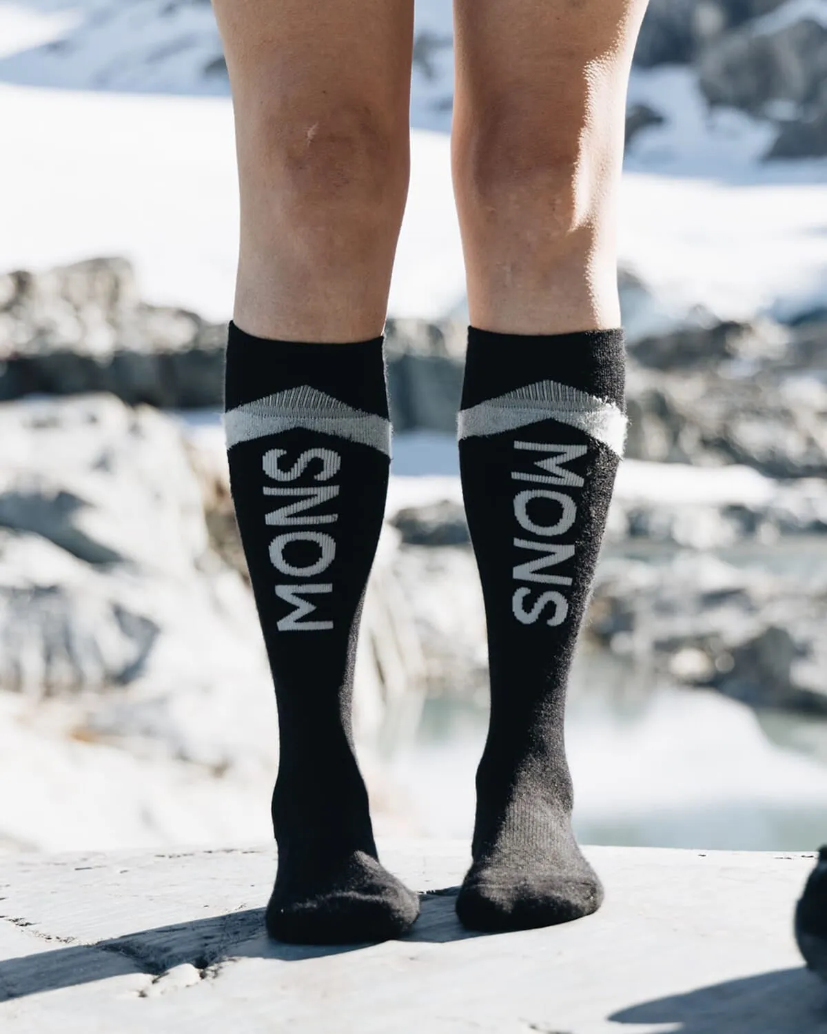 Ultra Cushion Merino Snow Sock - Black