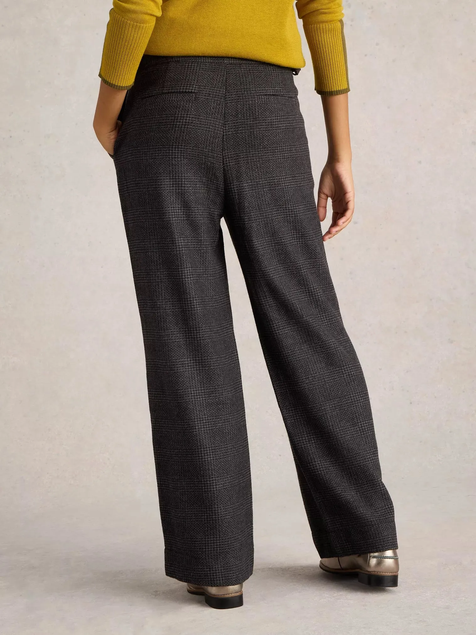 Una Tweedy Wide Leg Trouser by WhiteStuff