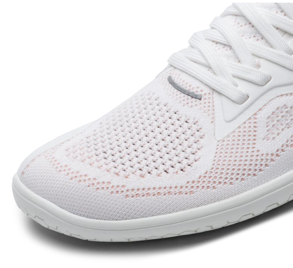 Vivobarefoot Women's Primus Lite Knit White Peach Melba