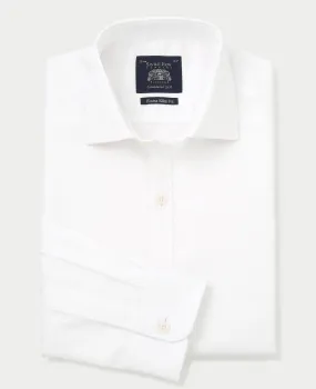 White Twill Extra Slim Formal Shirt - Single Cuff